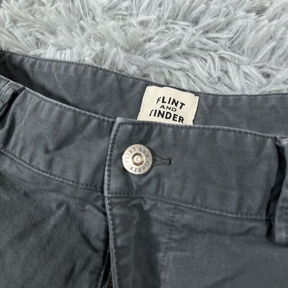 Flint And Tinder Shorts Mens 32 Black Chino Stretch Flat Front Casual Short - Picture 12 of 12